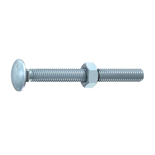 Cup Square Hex Coach Bolts Bright Zinc Plated