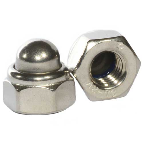 Metric Dome Nuts Bright Zinc Plated